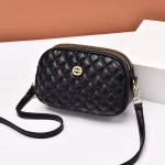 Diamond Pattern Women's Three-Layer Small Round Bag