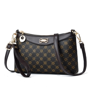 Soft leather mini handbag for middle-aged women